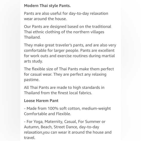 NEW Your Cozy Harem Pants Traditional Loose Plus Size 100% Cotton Bohemian Style - Picture 8 of 9